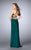 La Femme - Strappy Open Back Halterneck Long Prom Dress 24380 in Green