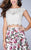 La Femme - Fringy Lace Bateau Illusion Floral Long Evening Gown 24428 In White and Multi