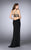 Sleeveless Strappy Back Halter Prom Dress 24443 In Black