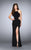 Sleeveless Strappy Back Halter Prom Dress 24443 In Black