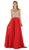 Poly USA - 7826 Jewel Adorned Illusion Halter Chiffon Gown