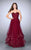 Shimmering Strapless Sweetheart  Tulle  Prom Dress 24496 In Red