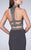 La Femme - Exquisite High Crystal-Adorned Long Evening Gown 24521 In Gray