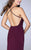 La Femme - Opulent Draped V-Neck Long Evening Gown with Side Slit 24539 in Red