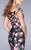 La Femme - Off Shoulder Floral Mikado Mermaid Prom Dress 24551 In Black and Multi-Color