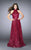 La Femme - Halter Open Back Sparkly Sequin Long Prom Dress 24584 in Pink