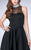 La Femme - Sleeveless Long Black Prom Dress with Pearl Collar 24607 In Black