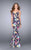 Vivid Floral Print Sweetheart Sheath Evening Gown 24632