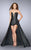La Femme - Bold Sweetheart Short Leather Dress With Cape 24729 In Black