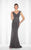 Cameron Blake - 117611 Fit And Flare Gown in Brown and Gray