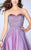 La Femme - Dazzling Ornate Sweetheart Long Evening Gown 22952 In Purple