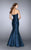 La Femme Fitted Strapless Mermaid Evening Gown 22963 - 1 pc Navy In Size 2 Available in Blue