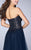 La Femme - Intricate Lace Sweetheart Illusion A-Line Long Evening Gown 22964 In Blue