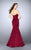 La Femme - Deep Sweetheart Mermaid Jersey Prom Dress 23227 in Red