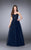 Rhinestone Detail Sweetheart Tulle Prom Dress 23228 In Blue