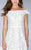 La Femme Off Shoulder Floral Lace A-Line Dress 23361  In White