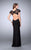 Alluring Beaded Lace Illusion Long Evening Gown 23561