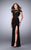 Alluring Beaded Lace Illusion Long Evening Gown 23561