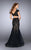 Two Piece Crop Top Mermaid Lace And Tulle Prom Dress 23567 In Black