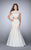 Two Piece Crop Top Mermaid Lace And Tulle Prom Dress 23567 In White
