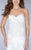 La Femme - Strapless Sweetheart Lace Bodice Open Back Prom Dress 23578 in White