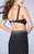 La Femme - Bejeweled Sleeveless V-neck Long Jersey Dress 23586 In Black