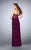 La Femme - Strapless Sweetheart Corset Jersey Dress 23592 In Purple