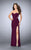La Femme - Strapless Sweetheart Corset Jersey Dress 23592 In Purple