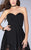 La Femme - Chic Sweetheart Illusion A-Line Short Cocktail Dress 23593 In Black