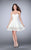 La Femme - Chic Sweetheart Illusion A-Line Short Cocktail Dress 23593 In White