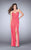 La Femme - Bejeweled Sleeveless Sweetheart Ruched Jersey Gown 23636 In Pink