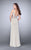 La Femme - Entwined Sweetheart Sheath Long Evening Gown 23653 In Neutral