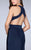 La Femme - Sleeveless High Neck front Keyhole Cutout Jersey Dress 23655 In Blue