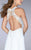 La Femme - Whimsical Jewel Illusion Lace Long Evening Gown 23704 In White