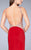La Femme - Sleeveless High Neck Beaded Side Cutout Jersey Dress 23718 In Red