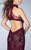La Femme - Sleeveless Illusion High Halter Neck Laced Gown 23732 In Red
