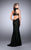 Sleeveless Illusion High Halter Neck Laced Gown 23732