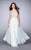 High Neck Halter Style Lace Top Chiffon Prom Dress 23754 In White