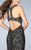 La Femme - Adorned Sleeveless Jewel Neck Laced Gown 23767 In Black and Nude