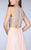 Sleeveless Illusion Jewel Neck Two-piece Floral Laced Chiffon Dress 23775
