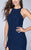 La Femme - Cutout Open Back Sparkling Jersey Long Prom  Dress 23783 in Blue