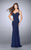 La Femme - Sleeveless Sweetheart Beaded New Dress 23805 In Blue