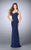 La Femme - Sleeveless Sweetheart Beaded New Dress 23805 In Blue