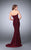 Strapless Fit and Flare Sparkly Jersey Gown 23834 In Red