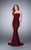 Strapless Fit and Flare Sparkly Jersey Gown 23834 In Red