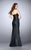 Sexy Front Lace-Up Detail Black Faux Leather Long Dress 23835