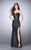 Sexy Front Lace-Up Detail Black Faux Leather Long Dress 23835
