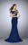 Sparking Strappy Off-Shoulder Two-piece Jersey Mermaid Dress 23856