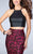 Glamorous High Neck Two-piece Floral Mermaid Dress 23864
