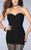 La Femme - Sheer Tailored Mermaid Long Evening Gown 23867 in Black